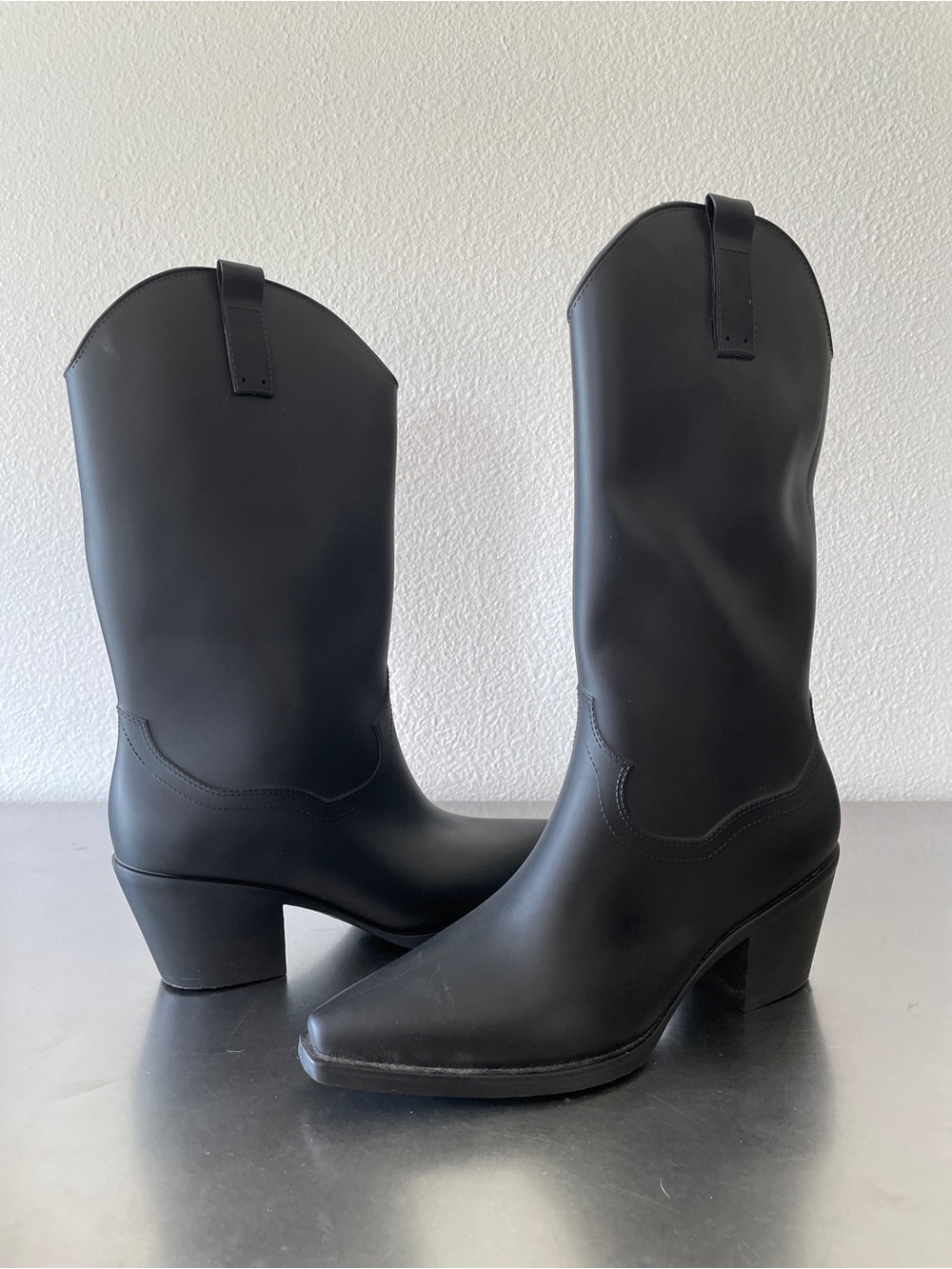 Jeffery Campbell Daggett Rain Boot in Matte Black